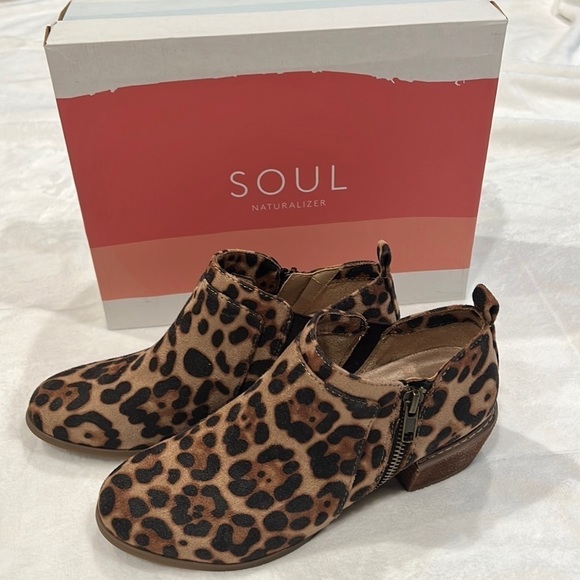 NATURALIZER Soul Cheetah Dame ankle boots-NIB - Picture 1 of 8